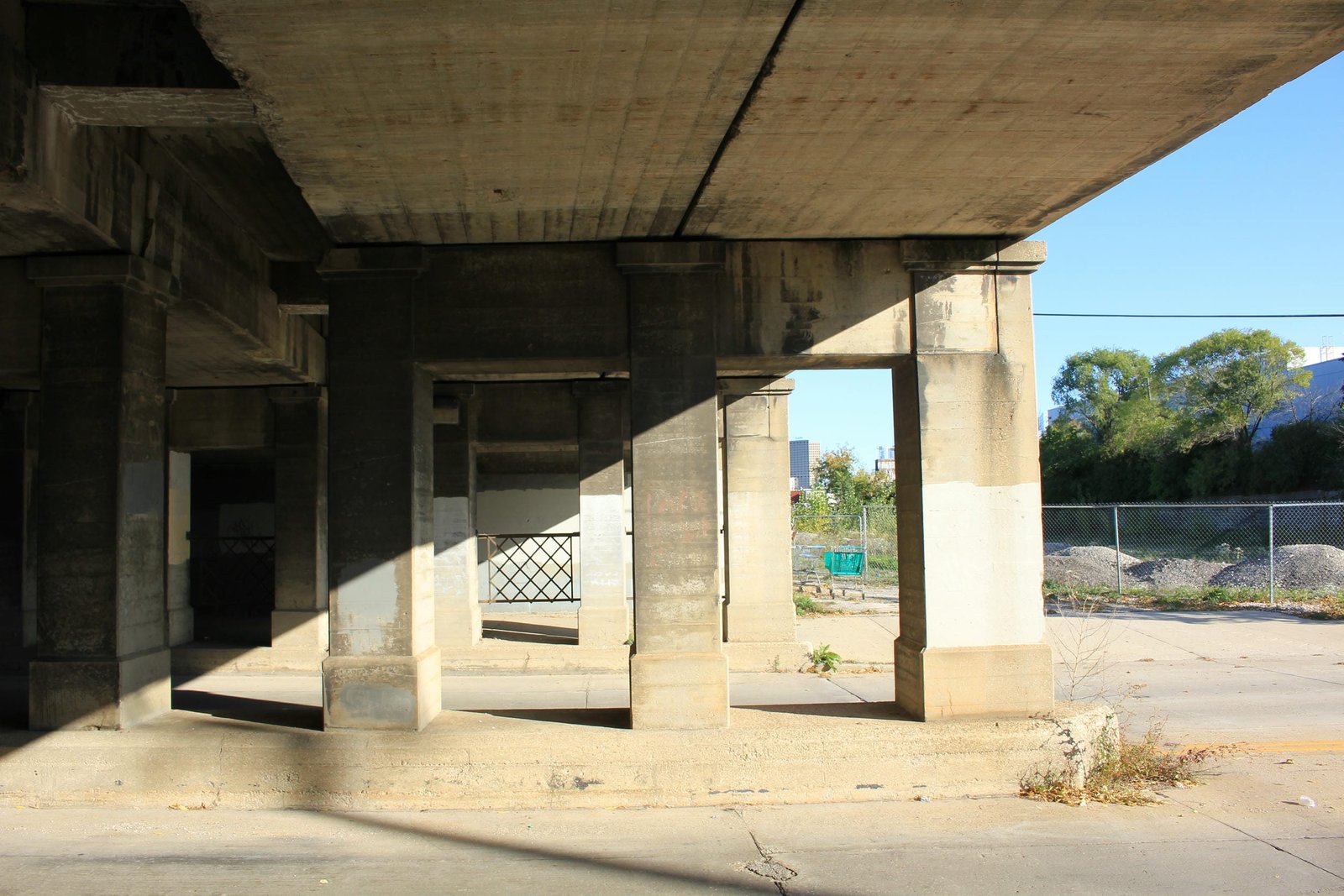 Under bridge